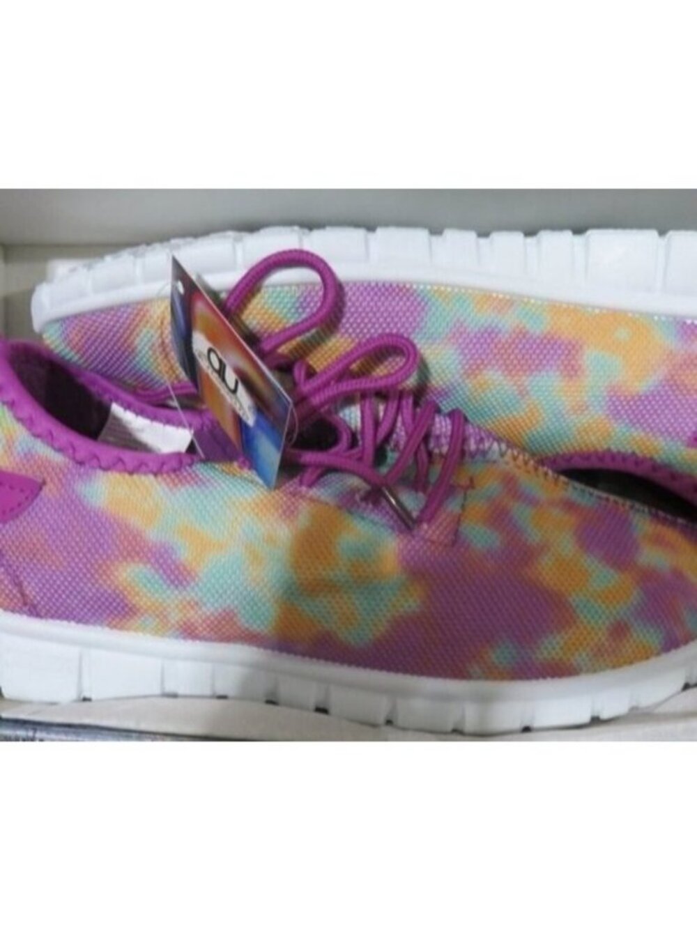 Air Underground Purple Pink Tie Dye Lace up sneakers anti fatigue non slip